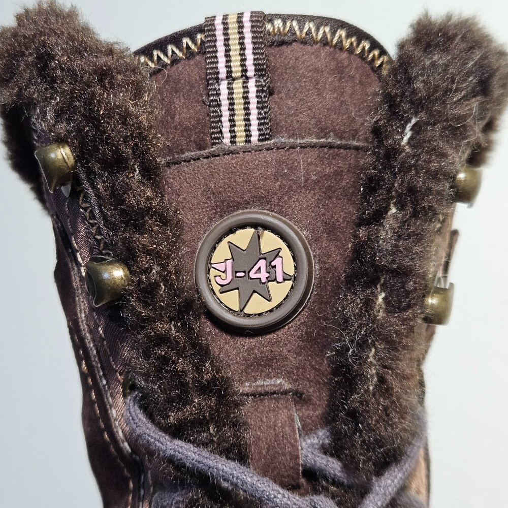 J-41  Lace Up Brown Suede Boot, Women's size 8 - Picture 7 of 8